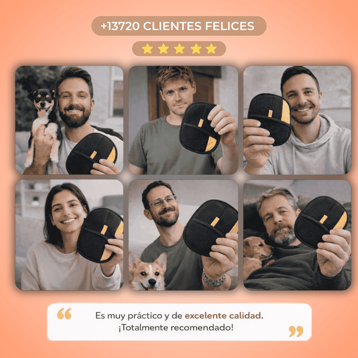 Guante Quita - Quitapelos Reutilizable para Mascotas