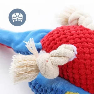 Brinquedo de Papagaio Macio e Interativo com Apito para Cães