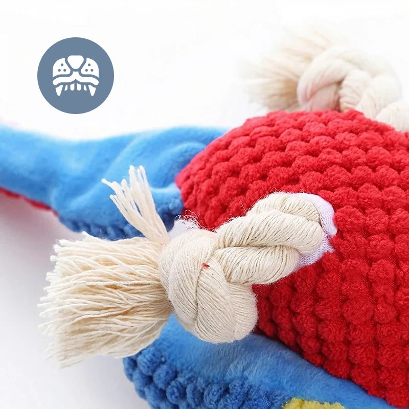 Brinquedo de Papagaio Macio e Interativo com Apito para Cães