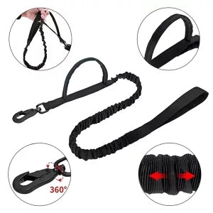 Coleira Tática para Cão com Suporte para AirTag e Alça
