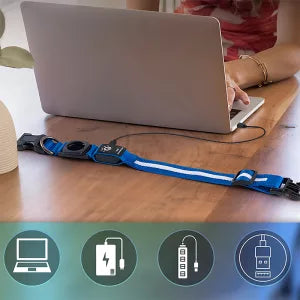 Coleira LED Impermeável para Cão com Suporte para Rastreador