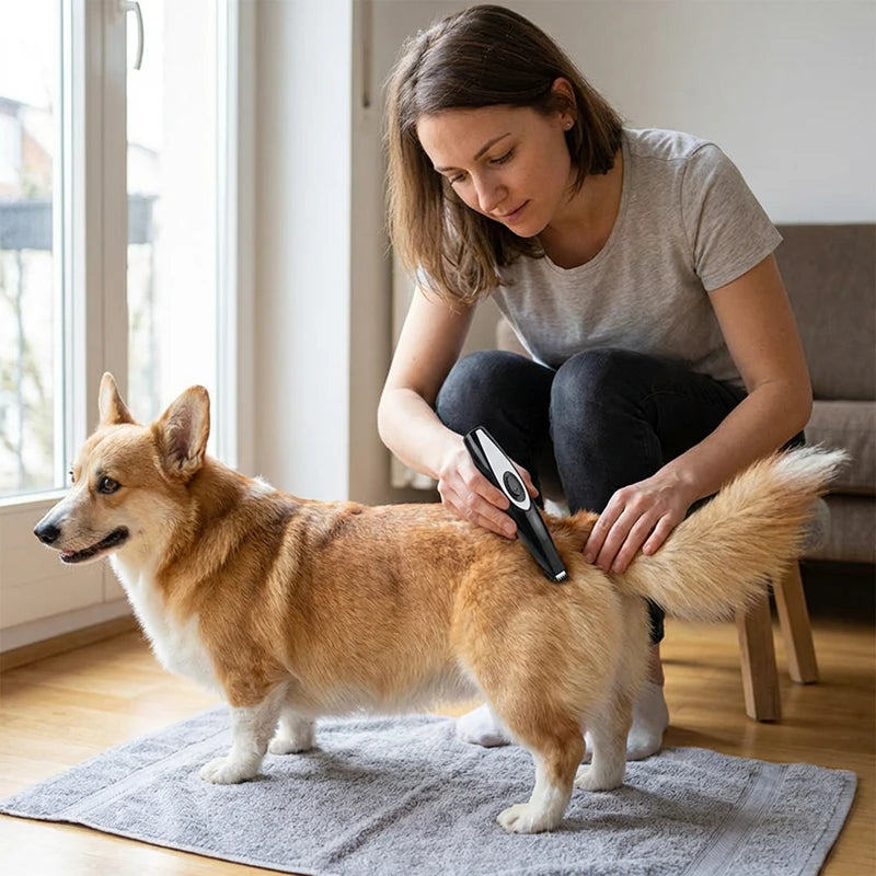 Aparador de pelo para cães recarregável, máquina profissional de cuidados e pedicure para animais de estimação