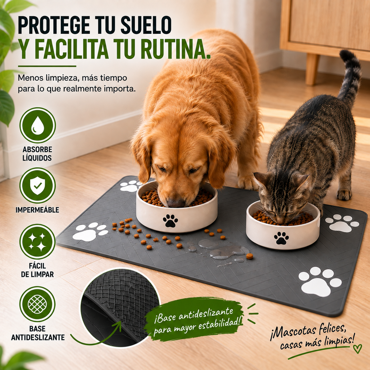 DryPaw™ — Alfombrilla Absorbente para Cuencos
