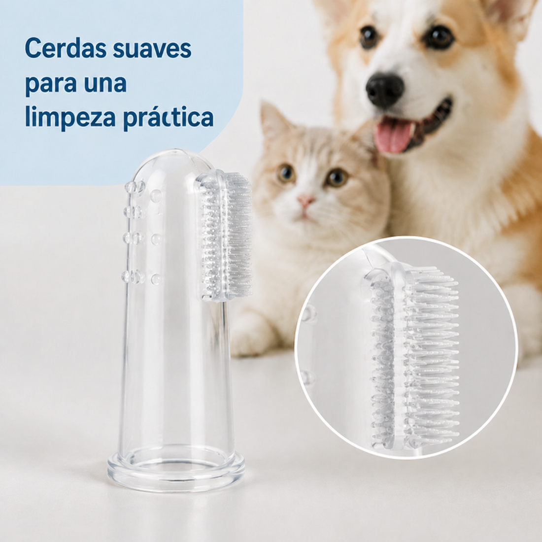 PetSmile™ — Escovas de Dedo, 5 Unidades
