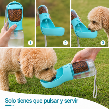 TrailSip™ — Botella Portátil de Agua y Pienso
