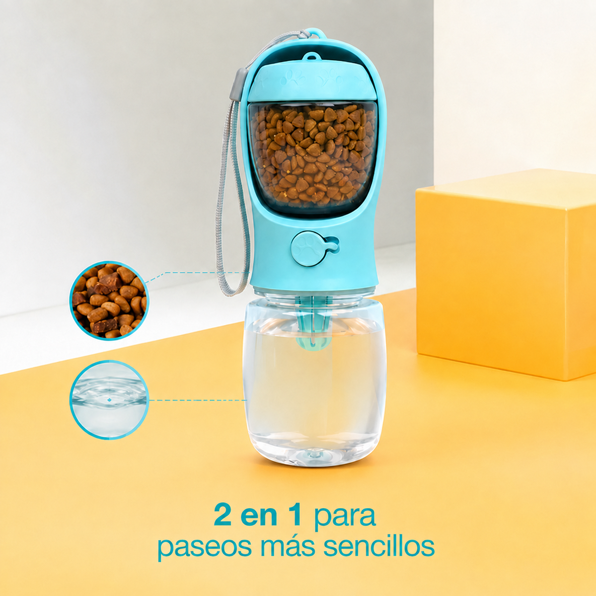 TrailSip™ — Botella Portátil de Agua y Pienso